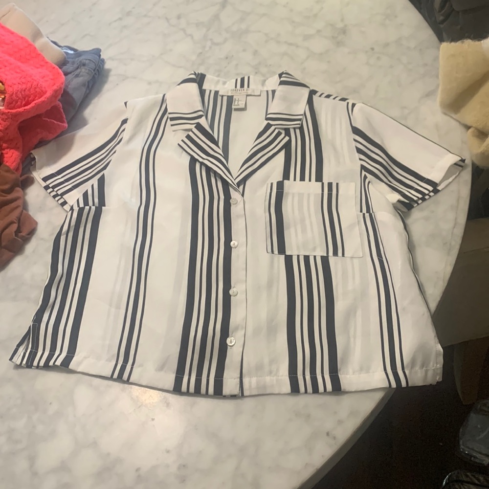 Striped button down shirt Business Casual